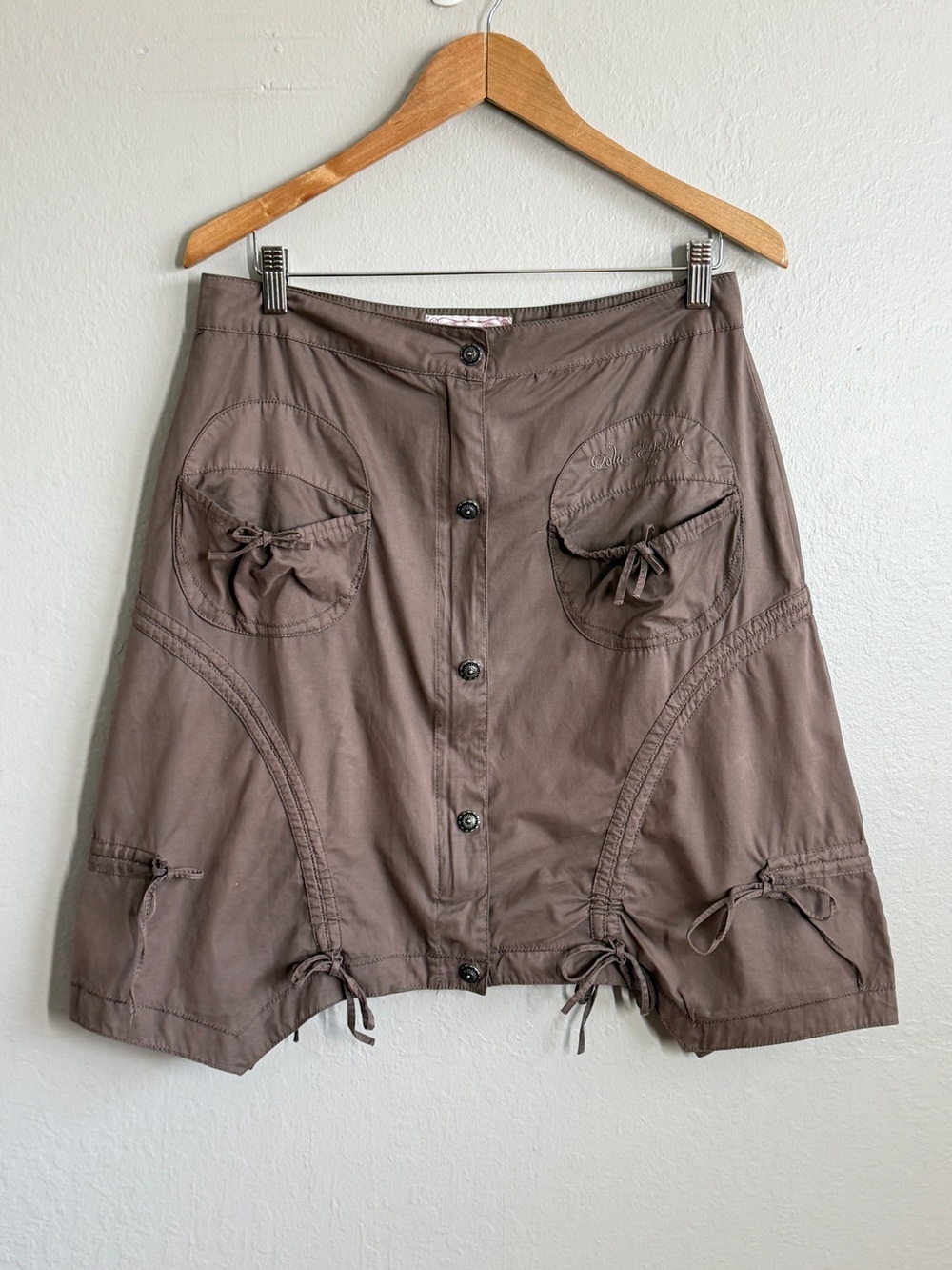 Vintage Lola Espeleta Cargo Skirt EU 38 Brown Khaki Fairycore Y2K